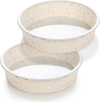 Moule à pain et à gâteau en silicone SILIKOLOVE, forme ronde, LFGB, antiadhésif, sans BPA, avec cadre renforcé en métal, pour toast et brownie