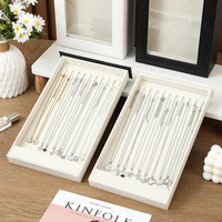 Boîte de rangement verticale minimaliste pour colliers, en cuir PU, avec tiroir coulissant, pour bijoux et pendentifs, vente directe usine, personnalisable