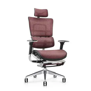 High Back Swivel Mesh Manager Office Chair Executive Sillas Ergonomic Chair With Footrest
