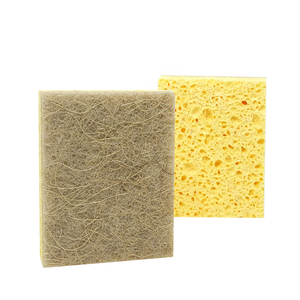 Éponge à récurer biodégradable naturelle pour la vaisselle, haute absorption, en sisal et cellulose, éponge de cuisine - Product Image 1