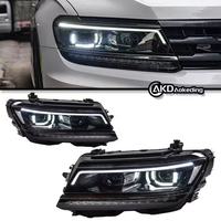 Faros Delanteros LED para Volkswagen Tiguan, Luces Altas y Bajas, Accesorios Plug and Play, 12V, Color Azul