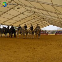 Tente pour chevaux de haute qualité, robuste, imperméable, avec structure en aluminium, pour les sports et les expositions, tissu PVC, toutes saisons