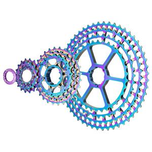 ZTTO SLR2 Rainbow <span class=keywords><strong>11</strong></span> vitesses <span class=keywords><strong>11</strong></span>-52T <span class=keywords><strong>Cassette</strong></span> UltraLight 380g CNC roue libre <span class=keywords><strong>vtt</strong></span> 11S pignons pour pièces de <span class=keywords><strong>VTT</strong></span> à large rapport - Product Image 1