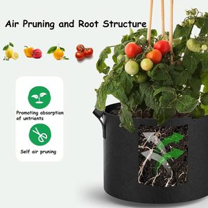Sacs de culture en tissu non tissé personnalisés et économiques de 1, 3, 5, 7, 10, 15, 20, 30, 100 gallons pour légumes de jardin, réutilisables - Product Image 3