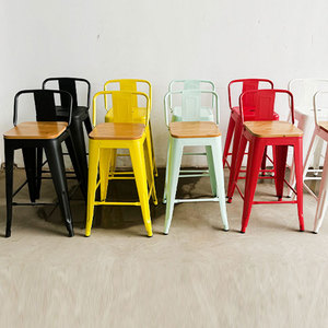 <span class=keywords><strong>Tabourets</strong></span> de <span class=keywords><strong>bar</strong></span> en métal modernes et industriels pour la restauration en plein air, vente en gros, <span class=keywords><strong>avec</strong></span> coussin en bois massif - Product Image 6