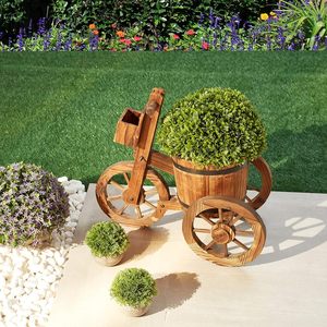 Panier en <span class=keywords><strong>bois</strong></span> rétro naturel Pot de fleurs créatif Pot de plantes support décoration de <span class=keywords><strong>jardin</strong></span> brouette planteur <span class=keywords><strong>jardin</strong></span> <span class=keywords><strong>bois</strong></span> - Product Image 6