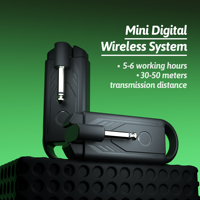 2-in-1 Wireless Guitar System Stereo Audio Receiver and Transmitter for Stringed Instruments Parts & Accessories