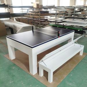 <span class=keywords><strong>Table</strong></span> de <span class=keywords><strong>billard</strong></span> en bois multi-jeux de style classique personnalisable, ensemble combiné de luxe moderne avec plateau de ping-pong, en vente - Product Image 4