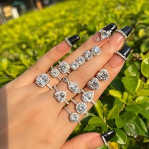 Dylam Trendy 925 Sterling <b>Silver</b> <b>Stud</b> <b>Earrings</b> <b>Earrings</b> for Girls Fashion Jewelry 5A Cubic Zirconia Halo <b>Earrings</b> for Women - Product Image 2