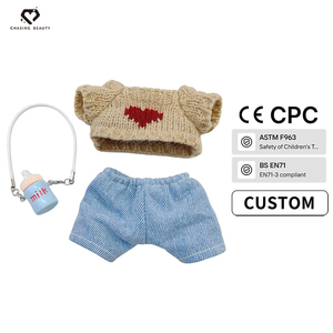 Vêtements de poupée personnalisables en gros, mini-sweats à capuche, pulls, t-shirts en polyester unisexe pour collection et exposition - Product Image 2