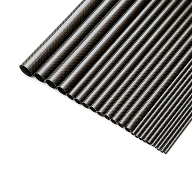 3k простые Саржевые односторонние круглые трубки из углеродного волокна, трубка из углеродного волокна, стержень из углеродного волокна