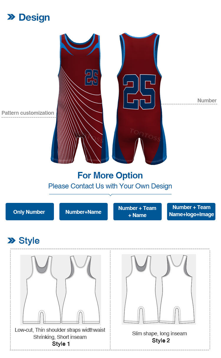 Wholesale Sublimated Wrestling Singlet Custom Design