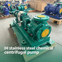 Bomba Centrífuga Química de Acero Inoxidable Marca Zhongsheng IH65-50-160 5.5KW, Motor Trifásico/Antiexplosión OEM, Baja Presión