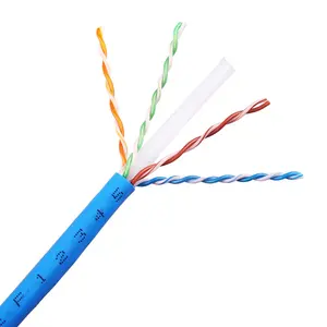 以太网室内聚氯乙烯护套UTP 305米局域网电缆直接订购6类电缆，彩色6类电缆橙色