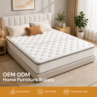 Matelas en mousse moderne durable certifié CertiPUR-US, tissu haute résilience, plus de 30 cm d'épaisseur, emballage roulé pour la maison et l'hôtel
