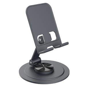 <b>Desktop</b> Phone <b>Stand</b> Metal Rotating Adjustable Height Desk Holder for Mobile Phones - Product Image 1