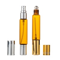 Flacons vides de tube de testeur de parfum de type à sertir de 7ml 10ml Snap on Small Mini Vaporisateur de parfum en verre avec fonction Roll Ball 2/1