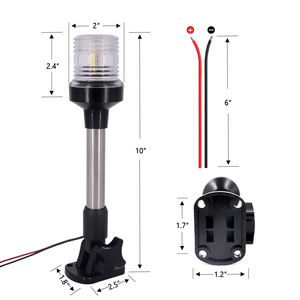 नई 10 "एंकर लाइट बोट कठोर प्रकाश नाव के लिए पोन्टून जॉन नाव बास नावों (12-24 वी) - Product Image 1