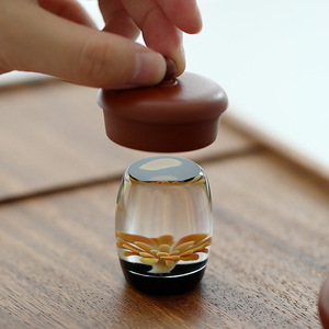 Small Glass Covered <b>Tea</b> Table Ornament Round Heat Resistant Home Accessory For Afternoon <b>Tea</b> Kung Fu <b>Tea</b> <b>Set</b> - Product Image 4