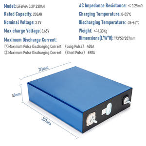 4 pièces par carton, batteries lithium-ion rechargeables Lifepo4 3.2V 280ah 230Ah 200ah, batterie Lifepo4, systèmes de stockage d'énergie solaire - Product Image 2