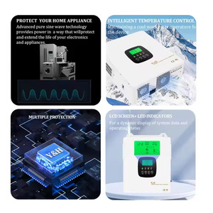 Y&H 6.3KW 48VDC ระบบไฮบริดพลังงานแสงอาทิตย์แบบออนกริด/ออฟกริด AC220V MPPT 120 PV กำลังไฟ 7000W อินพุต รองรับการสื่อสารแบบคู่ - Product Image 6