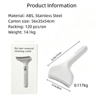 Animal Accessoires Produits de Toilette ABS Acier Inoxydable Forme Arc Autonettoyant Chien Chat Peigne D Amincissement Epilateur