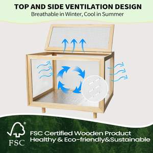 Grandes <span class=keywords><strong>cages</strong></span> à hamsters en bois, habitat pour hamsters, souris et rats avec ventilateur, <span class=keywords><strong>cages</strong></span> pour petits animaux - Product Image 6