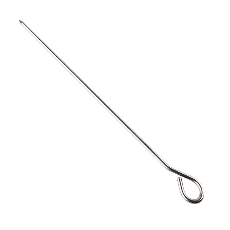 Espeto de aço inoxidável para churrasco, agulha para churrasco, ferramenta de acampamento, espeto de metal para churrasco, acessório para churrasco