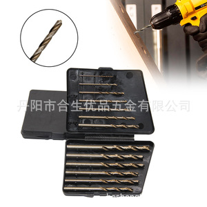 Mr <b>Drill</b> Twist <b>Drill</b> <b>Bit</b> Kit 13pcs 1.5-6.5mm Straight Shank Gold Finish Metal Drilling Plastic Box Packaging - Product Image 3