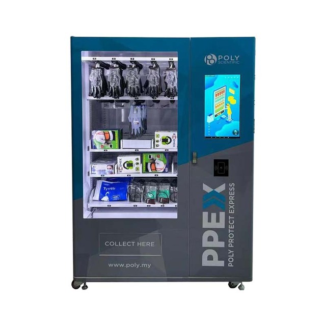 Industrial Vending Helmet Mask PPE Glove Vending Machine With Hanging Slot Touch Screen Cabinet for Factory Supply