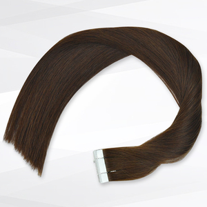 KSWIGS Extensions de cheveux bruns 100 % Remy à bandes adhésives, mèches de cheveux humains doublement tirées, trame invisible pour rallongement en salon - Product Image 2