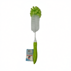 MNJ Kitchen Brush Green Handle With Scrubber Head For Dishwashing Cleaning - Product Image 1