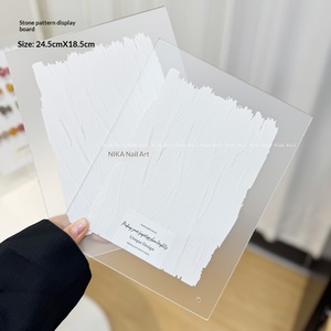 INS Frosted <b>Acrylic</b> Rectangular Transparent Nail Color Display <b>Board</b> Gel Polish Swatch Card Manicure Style Tool Wholesale - Product Image 5
