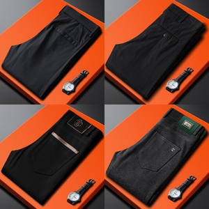 2025 usine personnalisé hommes printemps automne affaires pantalons décontractés haut de gamme confortable à la mode <span class=keywords><strong>grande</strong></span> <span class=keywords><strong>taille</strong></span> coton ample droite - Product Image 3