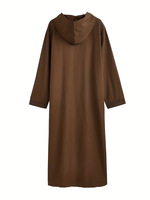 Vêtements islamiques CCY Thobe pour hommes, Djellaba arabe, Kaftan, Boubou Homme Musulman, Caftan décontracté à capuche, Robe Jubba à manches longues