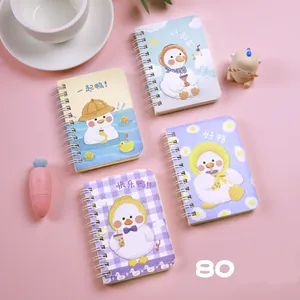 Cuaderno de bobina pequeña cuaderno de dibujos animados sub A7 lindo mini portátil llevar bolsillo libreta estudiante regalo