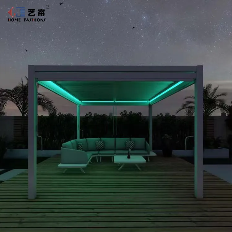 Yilia nouveau Design diverses Variations de lumière LED imperméable système de LED personnalisé Pergola pour jardin extérieur