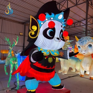 Farol Personalizado de Panda para Exteriores, Impermeable y Resistente al Óxido, para Decoración del Festival de los Faroles en Chinatown - Product Image 1