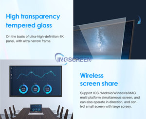 شاشة INGSKREEN تفاعلية ذكية متعددة الوظائف بحجم 55/65/75/85/86 بوصة ودقة 4K فائقة الوضوح للاستخدام التعليمي والمكتبي، مع طبقة حماية عالية التعتيم بتقنية OC - Product Image 3
