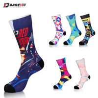Chaussettes de sport tricotées imprimées en 3D personnalisées Darevie Professional pour le cyclisme et la course à pied