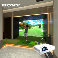 Simulateur de golf HOVY pour la maison, écran 3D avec moniteur de lancement et analyseur de swing, système d'entraînement d'hiver en intérieur, parcours virtuels