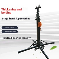 Torre de Elevación Telescópica Modular Plegable de Alta Resistencia de 6m con Soporte de Manivela y Capacidad de Carga de 250kg para Altavoces Line Array y Escenarios