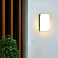 Applique murale LED décorative extérieure étanche IP65 de haute qualité avec base en aluminium, lumière blanc chaud doux 2700K pour jardin