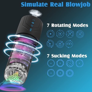 Otomatik 7 sokmak ve dönen erkek Masturbator Oral seks Sucking adam mastürbasyon kupası yetişkin seks oyuncakları erkekler için - Product Image 2