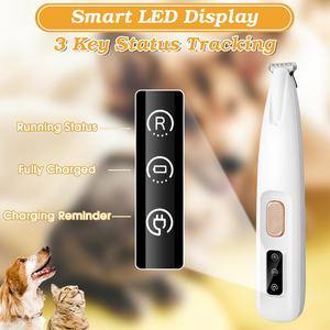 Tondeuse à poils pour pattes imperméable pour chiens et chats, rasoir électrique pour animaux de compagnie avec lumière LED - Product Image 4