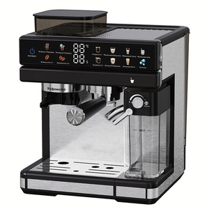 เครื่องทำฟองนมแบบถอดได้ 500 มล. น้ำ 1.5 ลิตร เครื่องชงกาแฟเอสเพรสโซแบบพกพา เครื่องบดกาแฟ 20 ระดับ เครื่องชงกาแฟเอสเพรสโซสำหรับใช้ในบ้าน/เชิงพาณิชย์ - Product Image 1