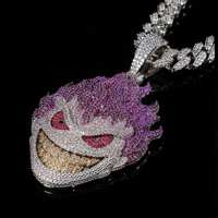 Pendentif tendance en moissanite de luxe, personnalisé en argent 925 pour homme, bijou hip-hop étincelant, pièce maîtresse pour les soirées et la scène