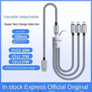 Có Thể Tháo Rời 3-Trong-1 Thiết Kế Mới 4-Trong-1 27W & 60W USB C Type-C 1.2M Nhanh Chóng Sạc Cáp Kết Hợp Tách Doanh Cho Máy In - Product Image 2