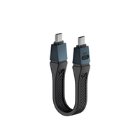 Câble court de 16cm pour Thunder 4 80Gbps 240W PD 3.1 Câble USB4 Type-C Câble USB C pour téléphone portable à charge rapide avec écran Gen3 8K