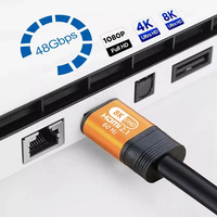 Câble coaxial torsadé plaqué or 2.1 pour audio et vidéo haute vitesse 8K 60Hz 4K 120Hz avec gaine PVC, plusieurs longueurs disponibles